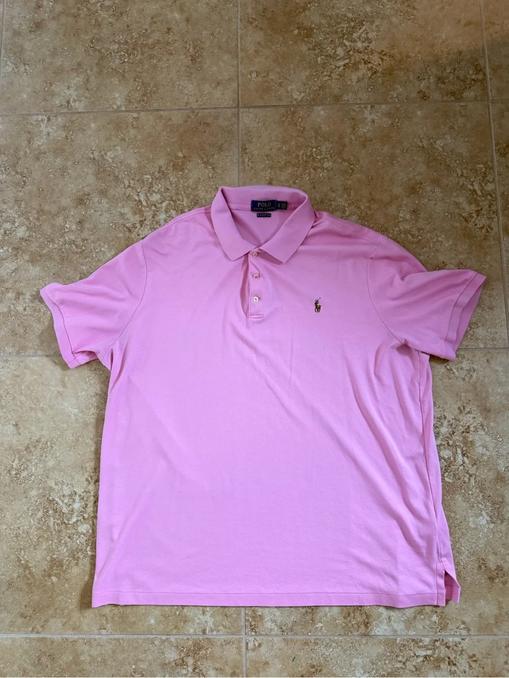 Polo by Ralph Lauren Pink Classic Fit Polo soft cotton Shirt size X